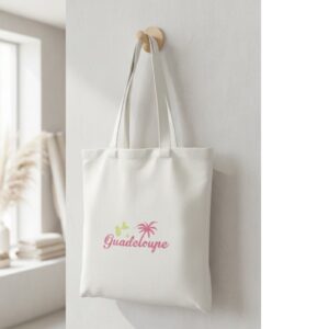 Custom canvas tote bag with logo print design