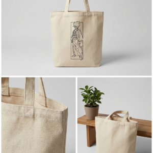 Blank natural-style canvas tote bag