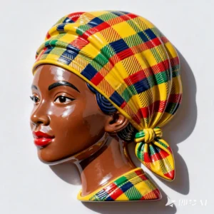 Custom Caribbean Creole woman portrait polyresin fridge magnet wholesale