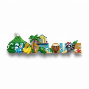 Custom Guadeloupe letter assortment polyresin fridge magnet wholesale