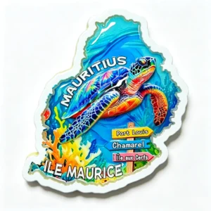 Custom Mauritius sea turtle epoxy resin polyresin fridge magnet wholesale